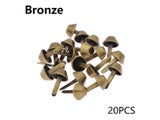 20pcs/lot Metal Feet Rivets Studs Pierced For DIY Purse Handbag Leather Crafts