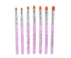 7 Packs Light Therapy Nail Brushes Nail Drawing Tools Round Tip Light