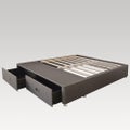 Drawer Bed Base - King 2x Drawers in Foot End (Dark Grey)