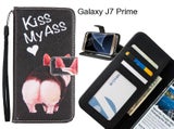 Galaxy J7 Prime case 3 card leather wallet case printed ID