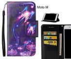 Moto M Case wallet fine leather case printed