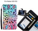 Nokia X20 5G case 3 card leather wallet case printed ID