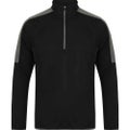 Finden & Hales Mens Contrast Zip Neck Midlayer Top