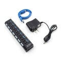 With Power Adapter USB Hab High Speed 5Gbps USB Splitter 3 HUB For PC - 1