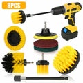 Car Drill Brush Cleaner Kit Tile Grout Power Scrub Wash Detailing Cleaning
