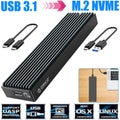 M.2 NVME PCIE SSD Enclosure Hard Case M-Key to Type-C USB External Box