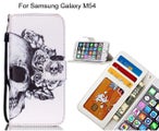 Samsung Galaxy M54 case 3 card leather wallet case printed ID