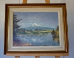 John W Horton (1944-) ''Mt Egmont From Opunake'' North Island Oil