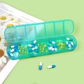 Mini Pill Box Weekly Medicine Organizer Portable 7-Compartment