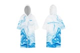 Poncho Towel Adult Hooded Quick Dry Changing Robe-Sky Blue