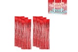6Pcs 2M Fringe Backdrop Curtain Photo Booth Props Celebration Party Decoration-R