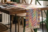 Cotton Linen Woven Fringed Washable Table Runner Kitchen Dinning Tabletop Decor-
