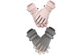 2Pcs Winter Warm Unisex Waterproof Touchscreen Ski Gloves For Men Women-Grey And