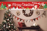 Merry Christmas Xmas Outdoor Banner Flag Pulling Santa Claus Hanging Decoration-