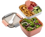 1.5L Bento Lunch Box Food Containers Compartments Utensils Leak Proof-Pink