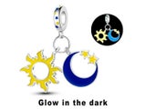 925 Silver Luminous Charms Fit Pan Bracelet DIY Firefly Pendant Bead