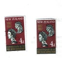 2 stamps .. &quot;1967 Centenary NZ POST OFFICE BANK&quot; ... MINT and USED