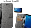 Samsung Galaxy M32 Case Leather Wallet case embossed unicon pattern