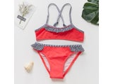 New Girls Swimsuit Two Piece 2-12 Years Children's Swimwear Kids Swimming Suit