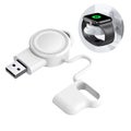 USB Portable Magnetic Watch Wireless Charger for Apple Watch -White