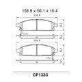 PREMIER Ceramic DB1333 Brake Pads For NISSAN PATHFINDER TI R50 #CP1333