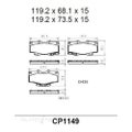 PREMIER Ceramic DB1149 Brake Pads For TOYOTA HILUX LN152R 3.0L 5LE #CP1149