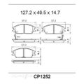 PREMIER Ceramic DB1252 Brake Pads For HYUNDAI ACCENT GLS LC 1.5L G4EC #CP1252