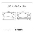 PREMIER Ceramic DB1696 Brake Pads For NISSAN STAGEA C34 2.0L RB20E #CP1696