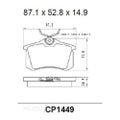 PREMIER Ceramic DB1449 Brake Pads For AUDI A4 1.8T B6 1.8L BFB 2002-2005 #CP1449