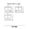 PREMIER Ceramic DB1482 Brake Pads For TOYOTA HILUX 2.4L 2GDFTV 2017-2020 #CP1482
