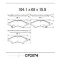PREMIER Ceramic DB2074 Brake Pads For FORD RANGER SUPER CAB PX3 #CP2074