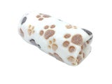 Pet Soft Warm Blanket Winter Coral Plush Paw Print For Medium Small Dogs Cats