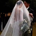 Pearls Bridal Veil 2 Tiers Blusher Wedding Veil Drop Veil Face-Covered With