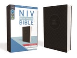 NIV, Value Thinline Bible, Large Print, Leathersoft, Gray/Black, Comfort Print b