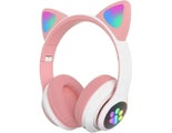 Gaming Headset Fashion Bluetooth Cat Ear LED Wireless Gaming Headset