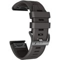 26mm Sport Silicone Watch band for Garmin Fenix 3/Garmin Fenix 3 HR-Black
