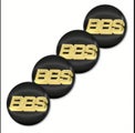 BBS Wheel Hub Centre Stickers (Black &amp; Gold)