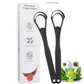 2pcs Stainless steel Tongue Scraper Tongue Cleaner, double scraper heads
