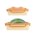2PCS Reusable Silicone Fruit Vegetable Storage Box