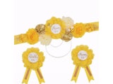 Bee Maternity Sash Belt Women Gold Yellow Flower Sash Pregnancy Belly Belt