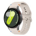 Samsung Galaxy Watch 6 40mm 44mm No Gap Soft Silicone Bands-Starlight