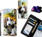 Samsung Galaxy A34 case leather wallet case printed ID