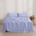 Dreamaker Washed Microfibre Sheet Set Lilac King Single Bed