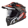 LS2 MX701 Explorer Spire Adventure Helmet Black / Titanium / Red