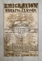 VINTAGE POSTER: Emigration for the Working Classes 1850
