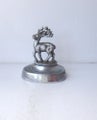 solid metal deer stationary dish