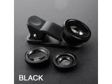 3in1 Fisheye Wide Angle Micro Camera Lens For IPhone Xiaomi Redmi 3IN1 Zoom