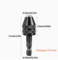 Keyless Chuck Plug Quick Change Adapter Drill Bit Converter Tool Hex Shank
