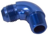 Aeroflow 90o NPT to AN Full Flow Adapter 1/4" to -8AN AF522-08-04