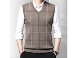 BROWON Brand Knitted Sweater Men Autumn And Winter New Fashion Plaid Sweater